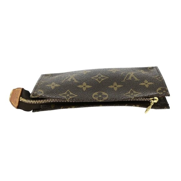 LOUIS VUITTON Logo BUCKET PM Pouch Bag Monogram Leather Brown France 60EE074 - Picture 12 of 13